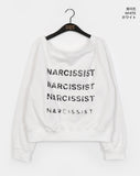Nar Off Shoulder Loose Fit Pile Sweatshirt