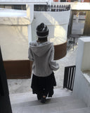 [Brushed Lining] Heating Rivet Pocket Two-Way Pile Hood Zip-Up