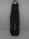Riru Wrinkle Scarf Sleeveless One Piece