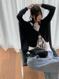 Milan Strap Boucle Crop Long Sleeve Cardigan