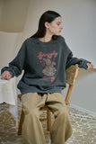 Bunny For Heart Raglan Pigment Sweatshirt