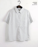 Keura overfit stripe short sleeve shirt