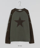 [unisex] Starkey color matching star over long sleeve tee