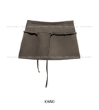 Tote Belted Brushed Skirt