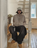 Tech Color Matching High Neck Hood Zip-Up