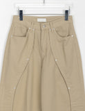 Ian Wave Slit Cotton Pants