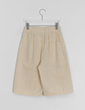 [unisex] Metelli Linen Pintuck Banding Bermuda Pants