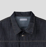 Friendly Pintuck Trucker Denim Jacket