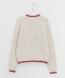 Agon Raglan Wool Color Matching Button Knit