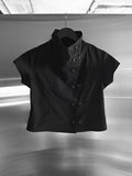 Mode Half-Neck Trench Blouse
