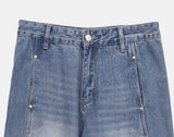 [MADE] Nealon Cut Rivet Wide Denim Pants