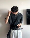 Venice half-zip collar knit
