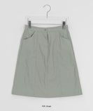 Chaori Nylon Banding Midi Skirt