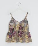 Mio Vintage Patchwork Bustier Sleeveless Blouse