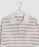 Caldis Stripe Collar Short Sleeve Tee