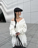 Light Unbalance Tiered Mini Skirt