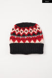 Fuzzy wool blend knit beanie