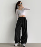 Wide Side Cut Two Way Jogger Banding Training Pants