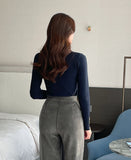 Anvel Belloa Corduroy Pintuck Wide Pants
