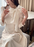 Roselle Tie Color Matching Flare One Piece
