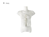 Kalin Summer Ribbon Open Crop Blouse