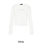 Kend Rivet Pigment Crop Long Sleeve