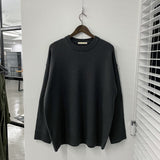 Charcoal Blush Danny Overfit Round Knit