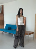 Borin satin shirring-string mini shoulder bag