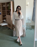 Judia Slit Belt Skirt