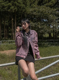 (UNISEX) Kissed washing denim jacket