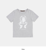 Watered hands printing crop t-shirt