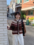 Tinoy Nordic Knit Hood Cardigan