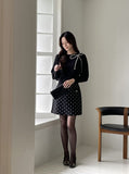 Tibel Dot Knit Mini Skirt