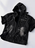 Cray Denim Short Sleeve Hood Jacket