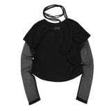 Sheer Vanish Scarf Long Sleeve