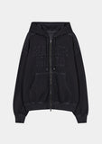 MINED CUT OUT PATCH HOOD ZIP-UP
