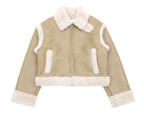 Crop Shearling Mustang Woman