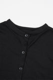 Hiles wide rib round-neck cardigan