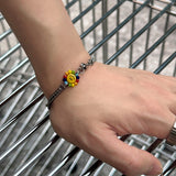 Flower steel bracelet
