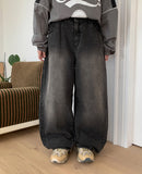 Coriku Washing Wide Balloon Denim Pants