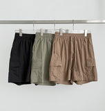 Vacation Beach Summer Banding Cargo Pocket Nylon Shorts