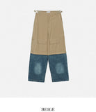 Match two-way cargo wide pants