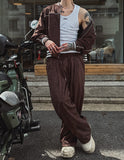 Melts velvet pintuck wide banding pants