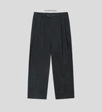 Less two-tuck cotton wide pants