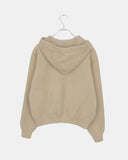 Luyou pocket knit hooded zip-up