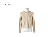 Noban Simple Ribbed Half Crop Knit Cardigan