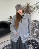 Eldin Hairy Knit Zip-Up