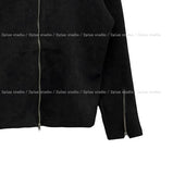 Brock Shoulder Rivet Ribbed Hoodie Zip-Up