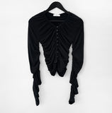 Losing Shirring Button Cardigan