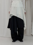 Celer Layered Unbalanced Chiffon One Piece
